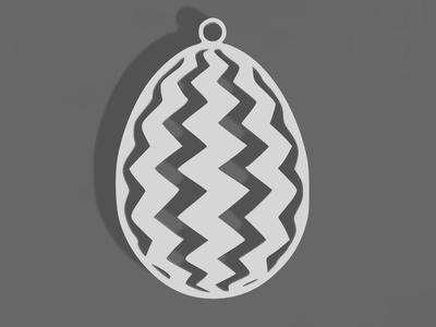 Easter ornament - egg with jagged patterns 