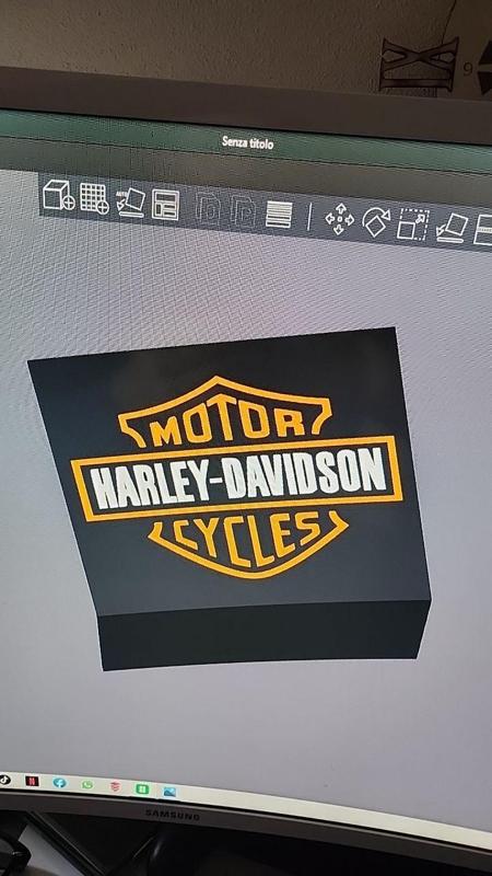 harley davdson logo reverse printing Bambu lab