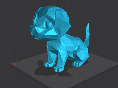 cute low poly  puppy