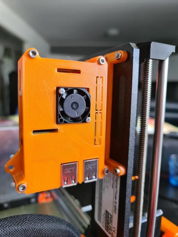 Prusa i3 mk2 mount for raspberry pi 3 b+ with poe hat