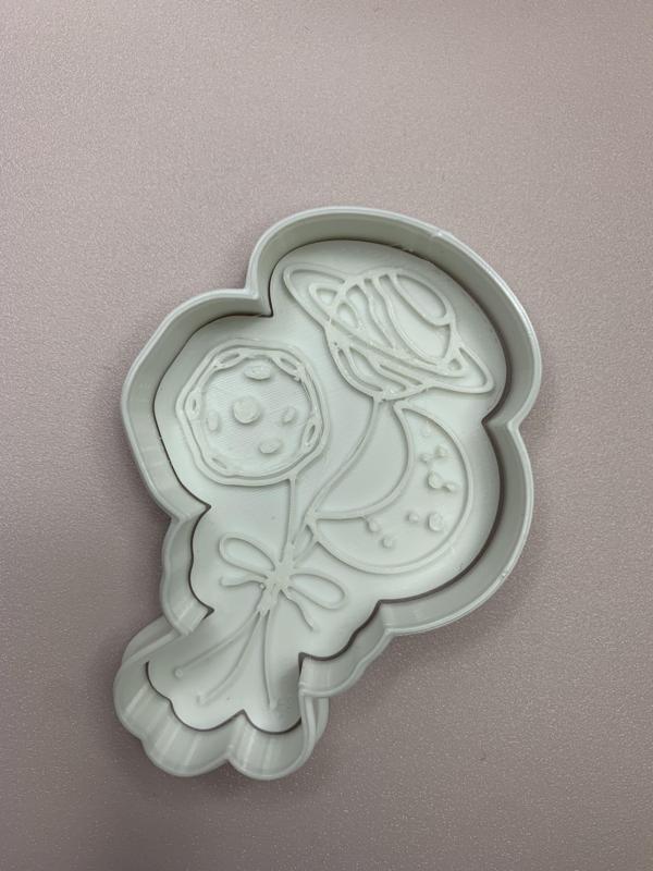Space Balloons Cookie Cutter Stamp