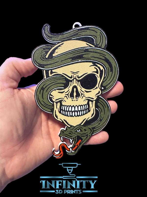SNAKE SKULL WALL SIGN 