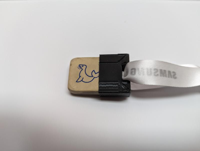 Eraser holder with ribbon