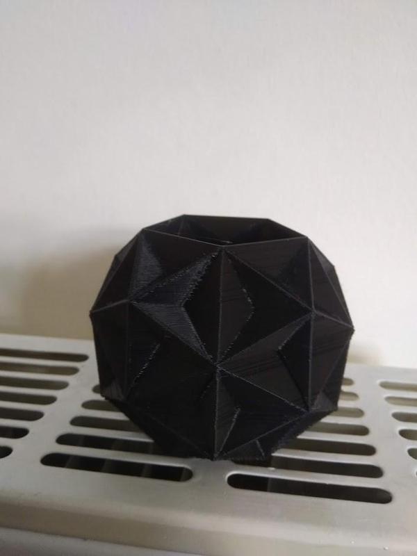 Star Dodecahedron Plant Pot with Drainage Hole