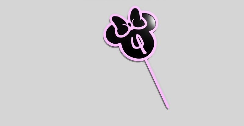 Minnie mouse cake topper - 4 years - filled
