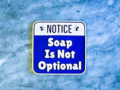 Optional soap sign