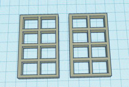 G scale front and back windows
