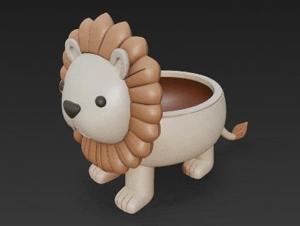 Lion Shape Kids Desk Organizer – Pen Holder