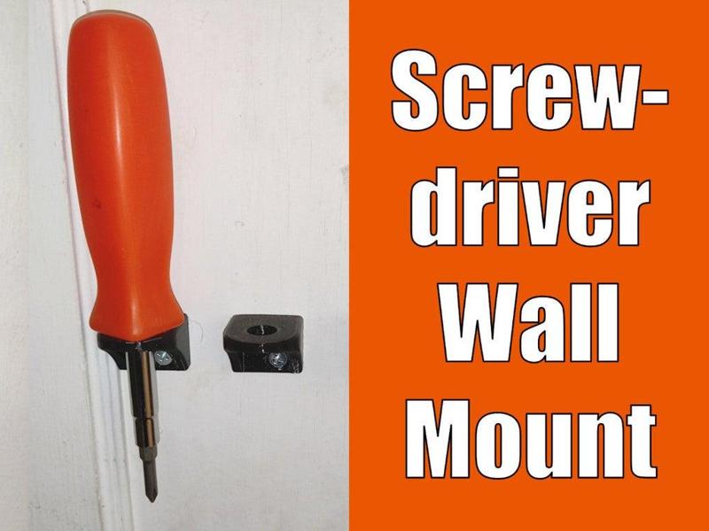 Screwdriver Wall Mount / Holder - No Supports