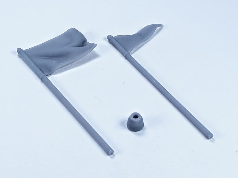 Full-Mast Waving Flags