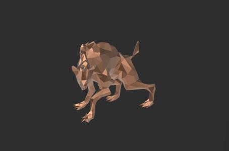 Wild Hyena - Low Poly - Excellent Design - Decor