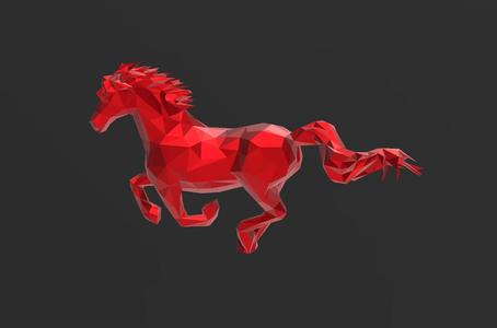 The Horse That Loves to Run - Low Poly - Excellent Design - Decor
