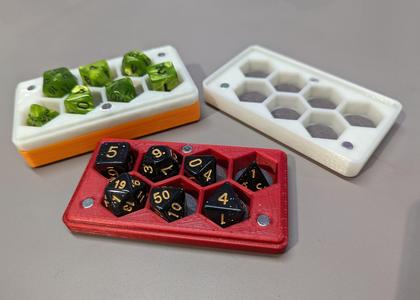 Two part magnetic dice box