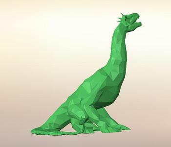 Roaring Dragon - Low Poly