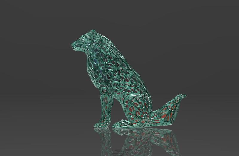 Decorative Wolf - Voronoi Style - Spider Web - LowPoly - Perfect Design - Easy Print - Decor