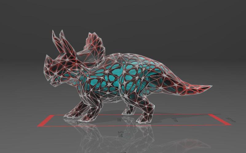 Triceratops - Voronoi Style - Spider Web - LowPoly - Perfect Design - Easy Print - Decor
