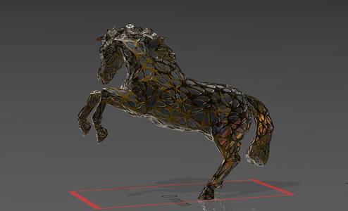 Hard to Find Horse Figure - Voronoi Style - Spider Web - LowPoly - Perfect Design - Easy Print - Decor