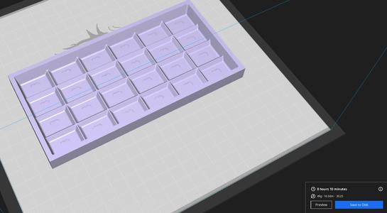 Mold for chocolate bar