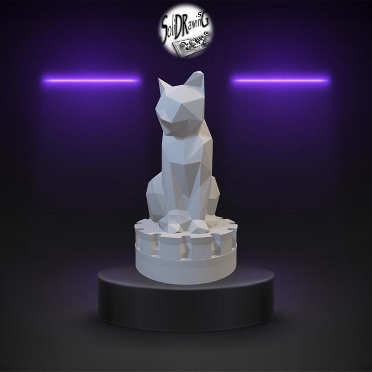 Cat - LowPoly - Bust - SoliDRawinGs_0017