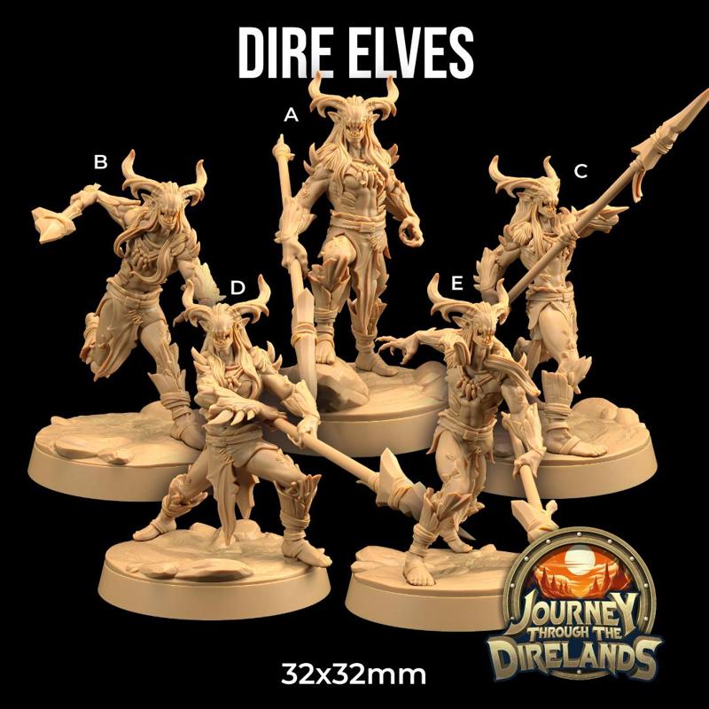 Dire Elves| PRESUPPORTED | Journey Through The Direlands