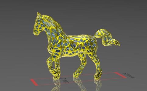Noble Walking Horse Figure - Voronoi Style - Spider Web - LowPoly - Perfect Design - Easy Print - Decor