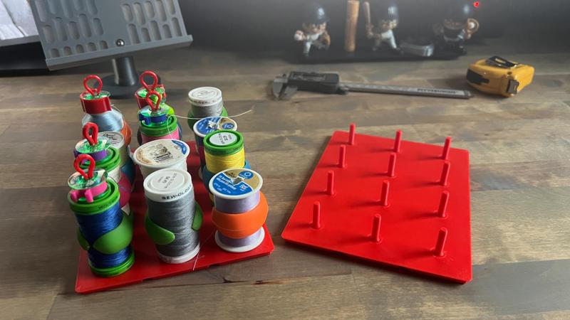 Gridfinity Thread Spool Holder for Larger Spools
