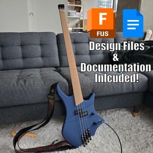 OpenBass - Customizable 3D Printed, Multiscale, Headless Electric Bass
