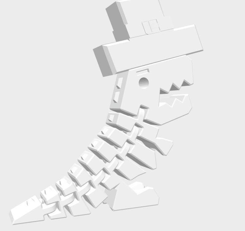 Flexi Rex with cool top hat