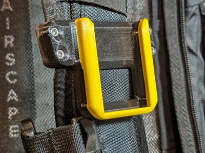CAMS - Cheap Ass Mounting System (backpack shoulder strap camera mount STEP included)