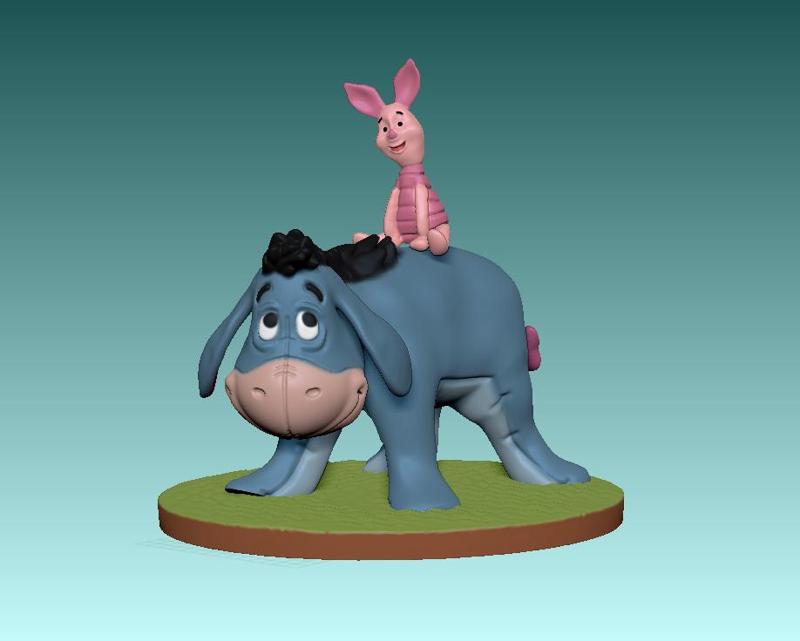 piglet and eeyore from Winnie the pooh