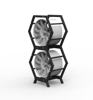 Wheel Hub LED Display Stand