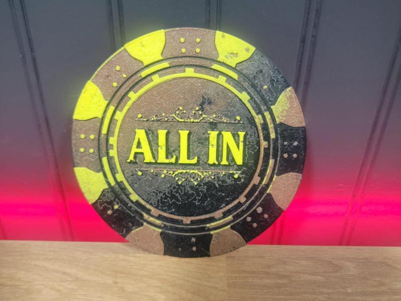 All IN Poker Chip Hueforge