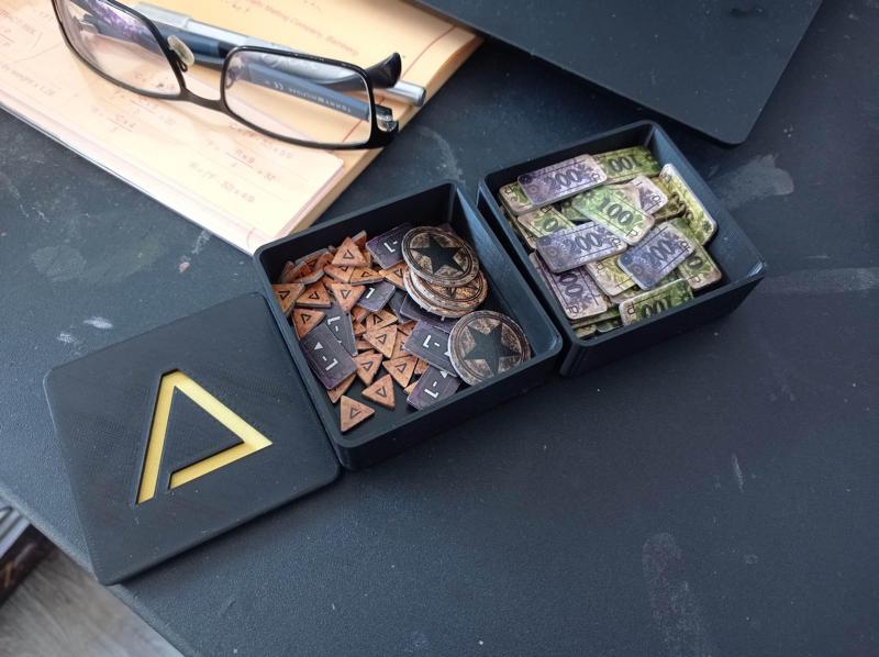 ZONA boardgame sorting boxes