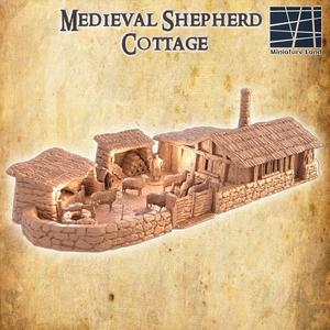 Medieval Shepherd Cottage - Tabletop Terrain - 28 MM