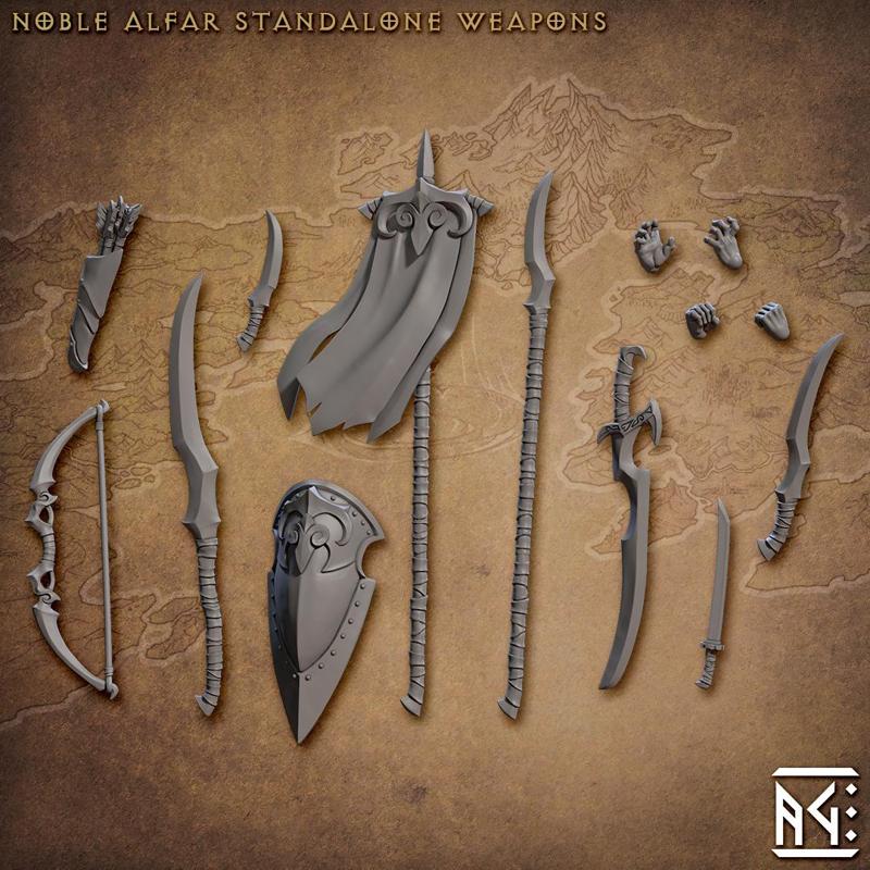 Standalone Weapons and Hands (Noble Alfar)
