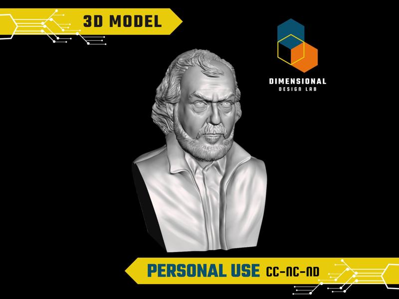 Stanley Kubrick - High-Quality STL File for 3D Printing (PERSONAL USE)