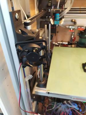 Stepper fan mount for Hypercube