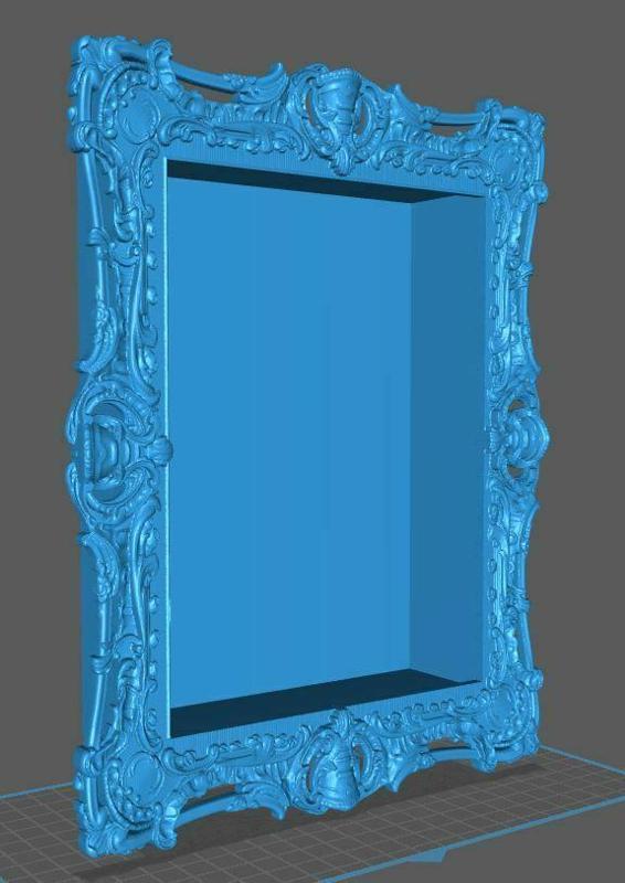 Baroque Case rectangle for miniature dioramas Roman Lappat style
