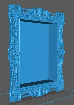 Baroque Case rectangle for miniature dioramas Roman Lappat style