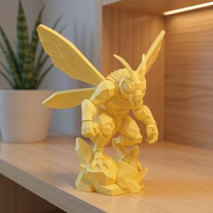 Stingclaw Reaper – Low Poly Wasp Warrior Statue