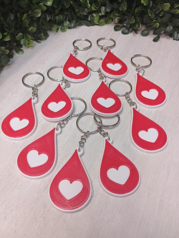 Pack Llaveros Llaveros donar sangre / Pack Donate blood keychain