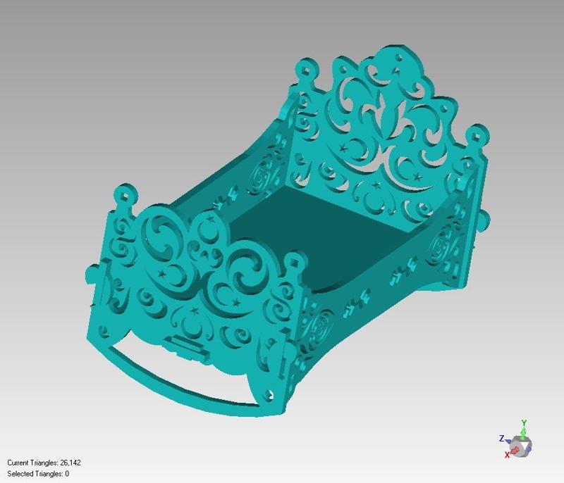 old turkish authentic baby cradle