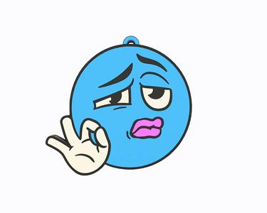 Blue Emoji - Nice Keychain, Earring, Bagcharm