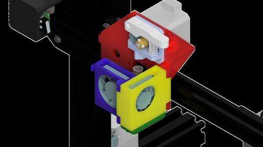Fulcrum - The Hinging Creality Hot End Cover with Direct Drive