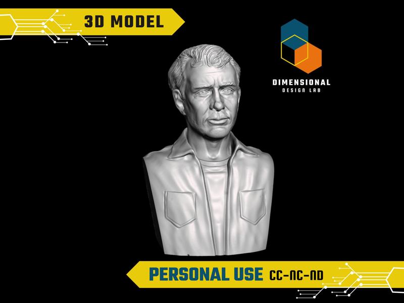 Jack Kerouac - High-Quality STL File for 3D Printing (PERSONAL USE)