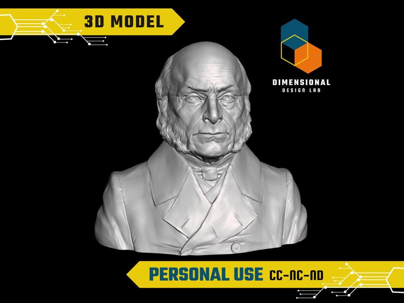 John Quincy Adams - High-Quality STL File for 3D Printing (PERSONAL USE)