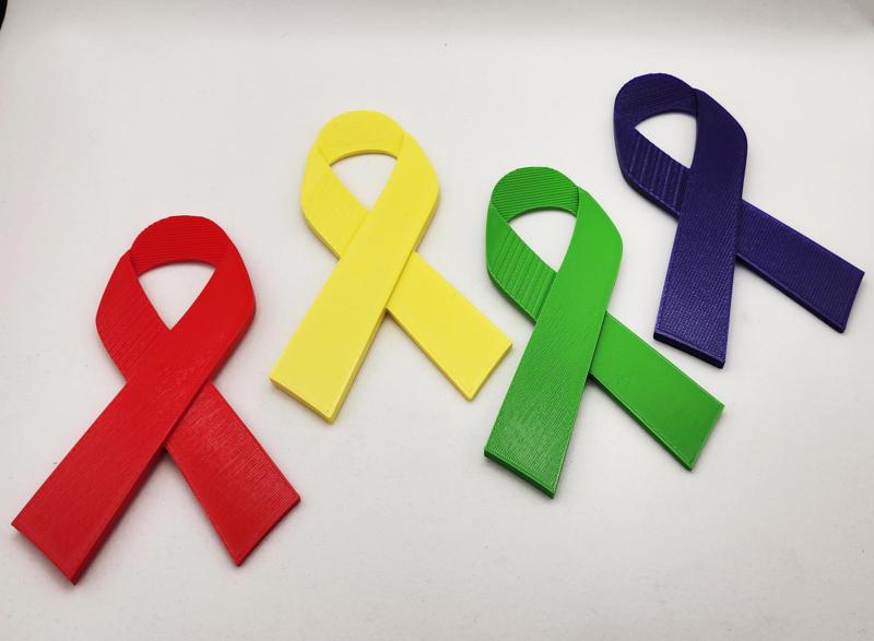 3D Awareness Ribbon Pin