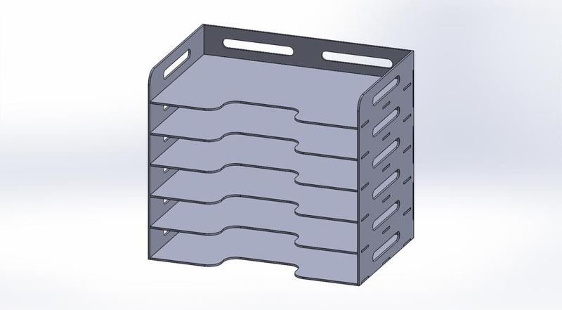 A4 document sorter / A4 pocket shelf Laser cut