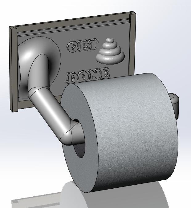 Toilet paper holder slide slot in