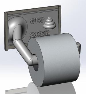 Toilet paper holder slide slot in